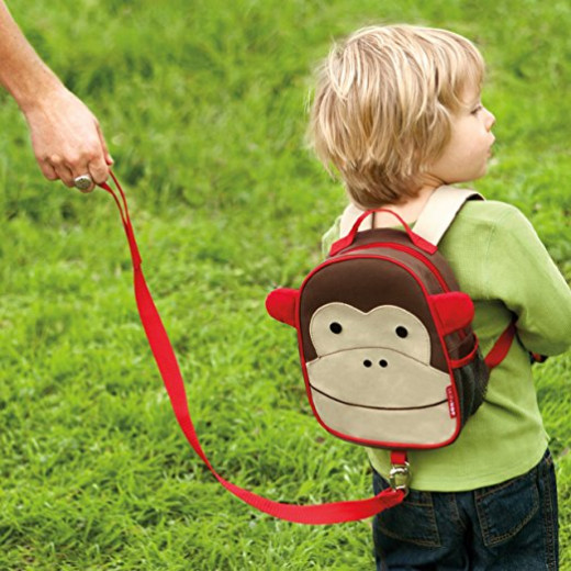 Skip Hop Zoo Little Kid and Toddler Safety Harness Backpack, Monkey