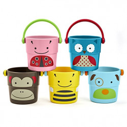 Skip Hop Zoo Bath Stack and Pour Bucket Rinse Cups