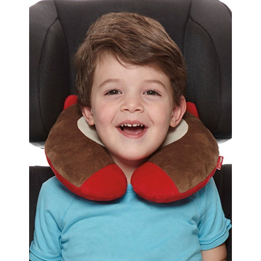 Skip Hop Zoo Little Kid and Toddler Travel Neck Rest, Monkey