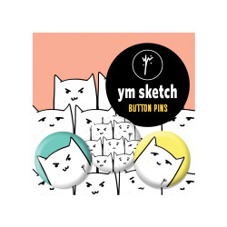 3 Ymsketch Button Pin - 7