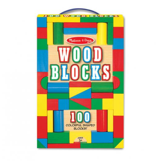 Melissa & Doug 100 Piece Wood Blocks Set