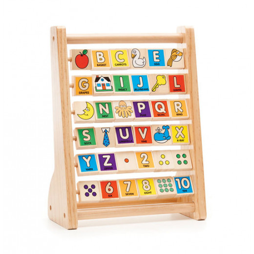 لعبة خشبية لتعليم الأحرف و الارقام باللغة الانجليزية من ميليسا اند دوج