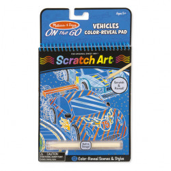 Melissa & Doug On the Go Scratch Art Color Reveal Pad - Vehicles