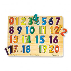 Melissa & Doug Numbers Sound Puzzle, 21 Pieces