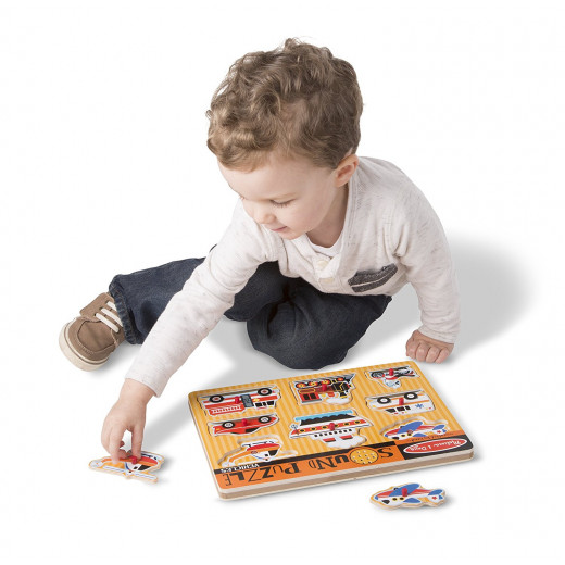 Melissa & Doug Vehicles Sound Puzzle - 8 Pieces