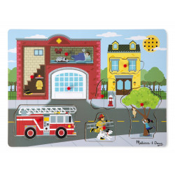 Melissa & Doug Around the Fire Station Sound Puzzle