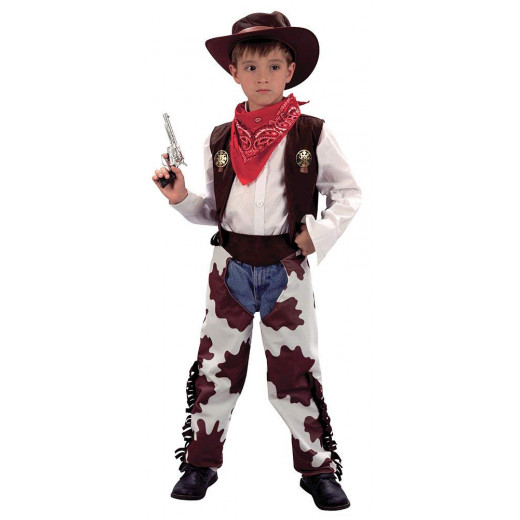 Halloween Bristol Novelty Cowboy Cow Print Chaps Costume - Medium