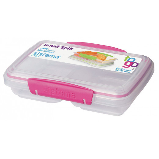 Sistema to Go 350ml Small Split Food Storage Container , Pink