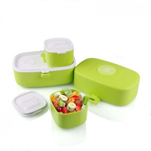صندوق غداء للأطفال، باللون الأخضر من لوك باك