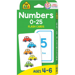 School Zone - Numbers 0-25 Flash Cards