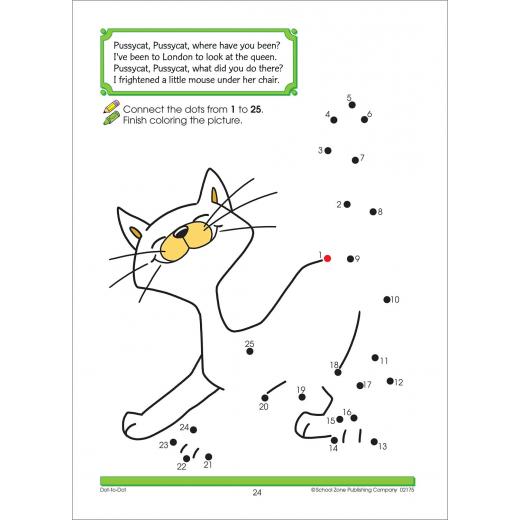 School Zone - Nursery Rhymes - Dot-to-Dots & Hidden Pictures Workbook