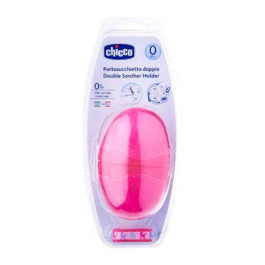 Chicco Double Soother Holder- Pink