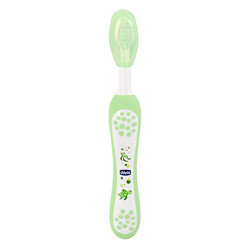 Chicco- Green -  Milk Teeth toothbrush (6 m - 3yrs)