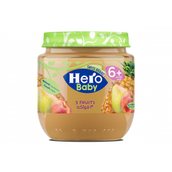 Hero Baby Fruit Puree 3 Fruits, 125 Gram