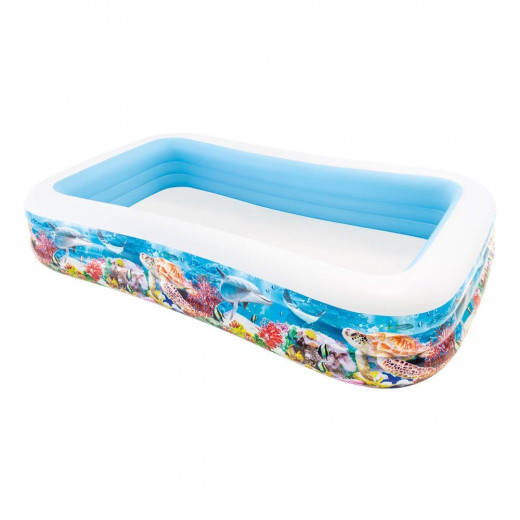 Intex - Inflatable Pool, 305 x 183 x 56 cm, 999 L, Tropical design