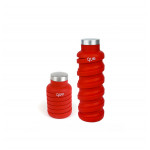 Que Collapsible Water Bottle, Bonfire Red, 590 ml