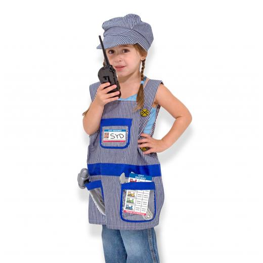 Melissa & Doug Train Engineer Role Play Costume, 3-6 years