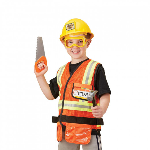 Melissa & Doug Construction Worker Role Play Costume Set, 3-6 years