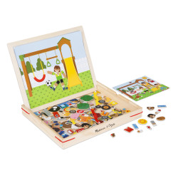 Melissa & Doug Wooden Magnetic Matching Picture Game