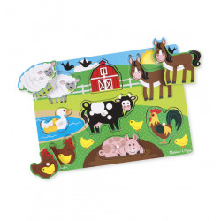 Melissa & Doug Farm Peg Puzzle Set