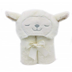 Nova hooded towel blanket cream color 75x100 cm