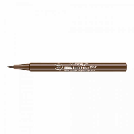 Misslyn Brow Chicka Liquid Eyebrow Liner Longlasting, Number 4, Brownie