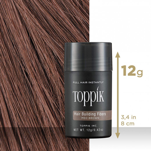 Toppik Hair Building Fibers, Medium Brown, 12 grams
