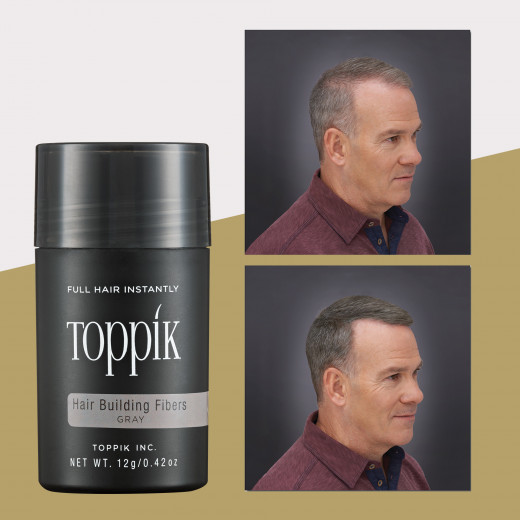 Toppik Hair Building Fibers, Gray, 12g