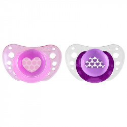 Chicco Physio Air Orthodontic Pink Soother 6-16 شهر + 2pcs