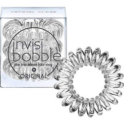 Invisibobble ORIGINAL Hair Ties, Crystal Clear, 3 Pack - Traceless, Strong Hold