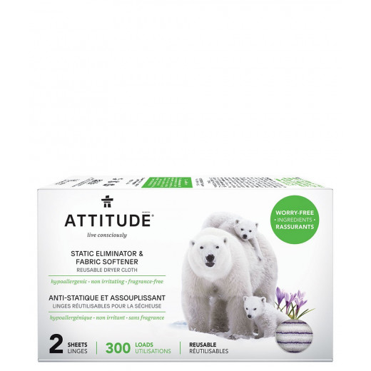 ATTITUDE Static Eliminator Fabric Softener 2 sheets