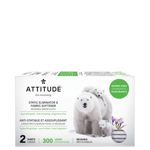 ATTITUDE Static Eliminator Fabric Softener 2 sheets