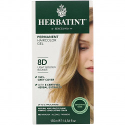 Herbatint Permanent Herbal Hair Colour Gel, 8D Light Golden Blonde, 150 ml