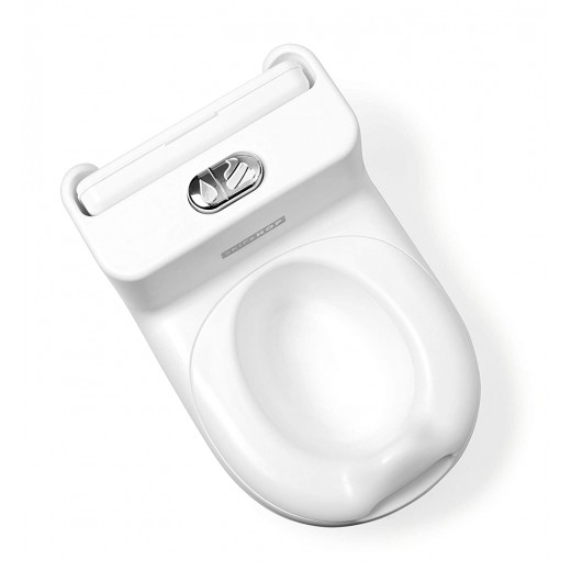 Skip Hop Made for Me Potty Training Toilet for Toddlers with Realistic Flushing Sound & Baby Wipes Holder, White