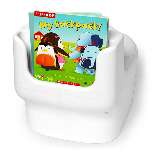 Skip Hop Made for Me Potty Training Toilet for Toddlers with Realistic Flushing Sound & Baby Wipes Holder, White