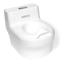 Skip Hop Made for Me Potty Training Toilet for Toddlers with Realistic Flushing Sound & Baby Wipes Holder, White