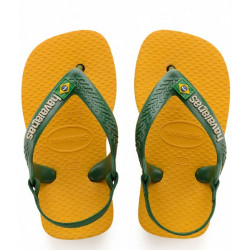 Havaianas Baby Flip Flops Brasil Logo Geel, Size 20