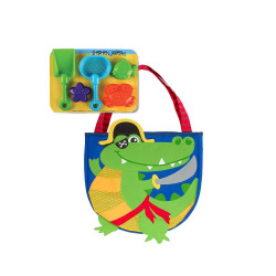 Stephen Joseph Beach Totes with Sand Toy Play Set, Alligator Pirate