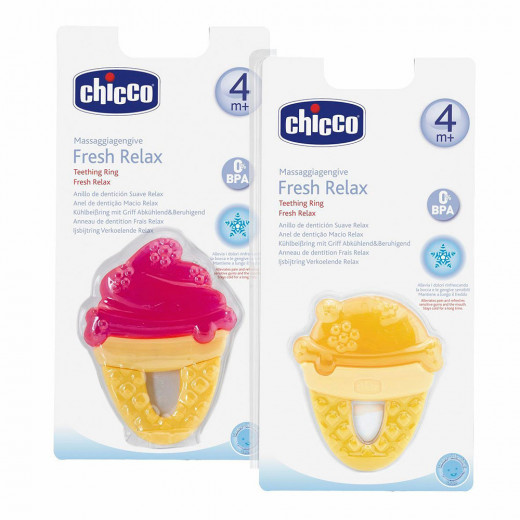 Chicco Fresh Relax Ice Cream Teether, Orange