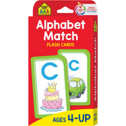 School Zone Alphabet Match Cards: Ages 4-6, 56 بطاقة