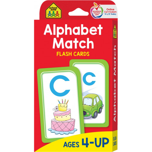 School Zone Alphabet Match Cards: Ages 4-6, 56 بطاقة