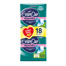 EveryDay Hyperdry Pads Normal, 18 pads