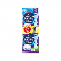 EveryDay Sensitive Pads Extra Long, 18 pads