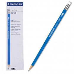 Staedtler Norica Eraser Tip Graphite Pencils HB 12 Pack