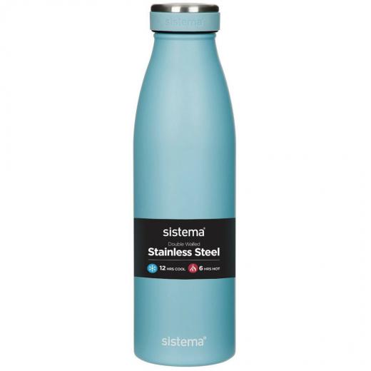 Sistema Stainless Steel Bottle 500ml - Blue