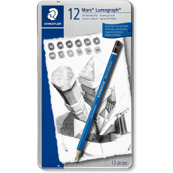 Staedtler Mars Lumograph - Fine Point Pencils Pack of 12