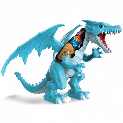 Zuru Robo Alive Roaring Ice Dragon Battery-Powered Robotic Toy, Blue