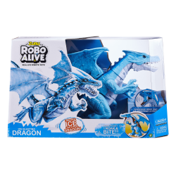 Zuru Robo Alive Roaring Ice Dragon Battery-Powered Robotic Toy, Blue