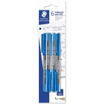 Staedtler Stick 430 - Ballpoint Pen, Blue Color, Pack of 6