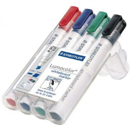 Staedtler Whiteboard Markers Chisel  4 Pack